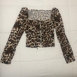 Animal print blouse, size Medium